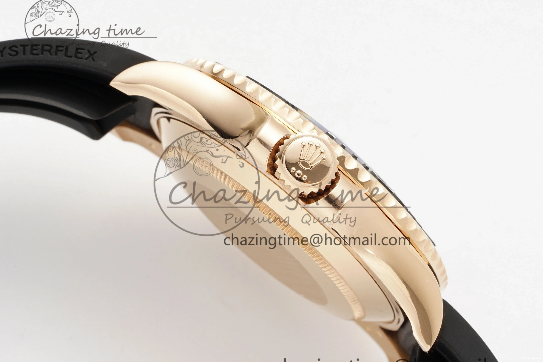 0124 Stretchable Yacht-Master 126655 C+F 1:1 Best Edition Black Ceramic Bezel on Oysterflex Rubber Strap VR 1955